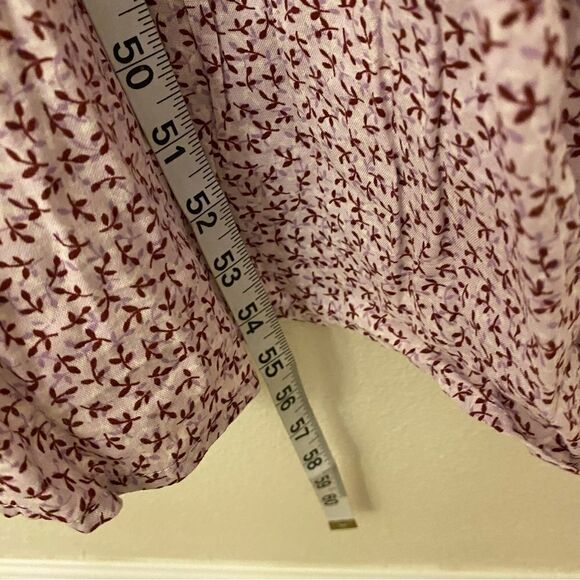 Old Navy Smocke fairy boho lavender Floral Maxi Dress baby doll flounce plus XXL - Picture 13 of 13